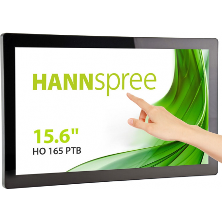 Hannspree HO165PTB - HO Series - LED monitor - 15.6" - open frame - touchscreen - 1920 x 1080 Full HD (1080p) @ 60 Hz - 250 cd / m² - 700:1 - 25 ms - HDMI, VGA, DisplayPort - speakers - 0