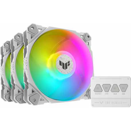 ASUS TUF Gaming TF120 ARGB - White Edition - case fan - 120 mm - white (pack of 3) - 1