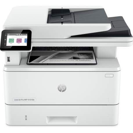 HP LaserJet Pro MFP 4102fdn - Multifunction printer - B / W - laser - Legal (216 x 356 mm) (original) - A4 / Legal (media) - up to 38 ppm (copying) - up to 40 ppm (printing) - 350 sheets - 33.6 Kbps - USB, USB 2.0, Gigabit LAN, USB host - 0
