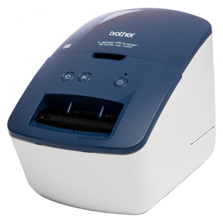 Brother QL-600B - Label printer - direct thermal - Roll (6.2 cm) - 300 x 300 dpi - up to 71 mm/sec - USB 2.0 - blue-white - 0