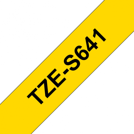 Brother TZe-641 - Standard adhesive - black on yellow - Roll (1.8 cm x 8 m) 1 cassette(s) laminated tape - for Brother PT-D600; P-Touch PT-1880, D450, E550, E800, P900, P950; P-Touch Cube Plus PT-P710 - 0