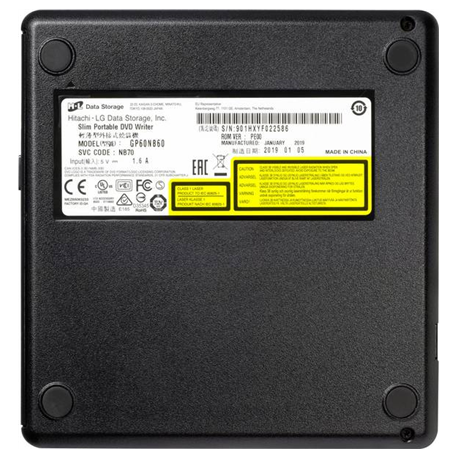 LG GP57EB40 - Disk drive - DVD±RW (±R DL) / DVD-RAM - 8x/6x/5x - USB 2.0 - external - 8