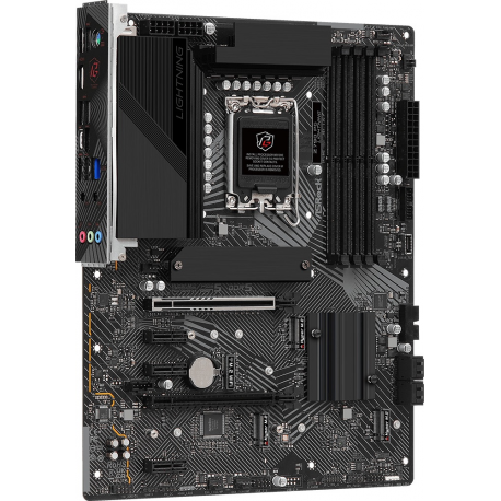ASRock Z790 PG Lightning - Motherboard - ATX - LGA1700 Socket - Z790 Chipset - USB 3.2 Gen 1, USB 3.2 Gen 2, USB-C 3.2 Gen 2x2, USB-C 3.2 Gen 1 - 2.5 Gigabit LAN - onboard graphics (CPU required) - HD Audio (8-channel) - 2