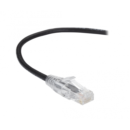 Black Box Slim-Net - Patch cable - RJ-45 (M) to RJ-45 (M) - 1.22 m - UTP - CAT 6 - booted, molded, stranded - black - 0