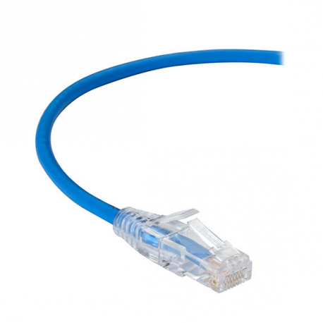 Black Box Slim-Net - Patch cable - RJ-45 (M) to RJ-45 (M) - 91.4 cm - UTP - CAT 6 - booted, molded, stranded - blue - 0
