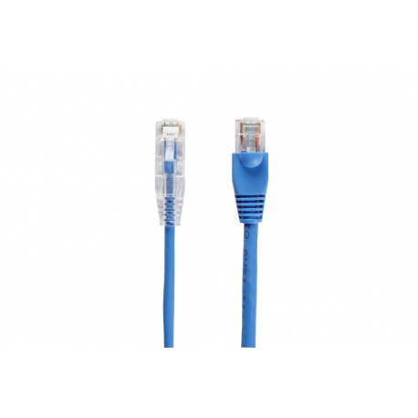 Black Box Slim-Net - Patch cable - RJ-45 (M) to RJ-45 (M) - 4.57 m - UTP - CAT 6 - booted, molded, stranded - blue - 2