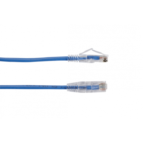 Black Box Slim-Net - Patch cable - RJ-45 (M) to RJ-45 (M) - 6.09 m - UTP - CAT 6 - booted, molded, stranded - blue - 1