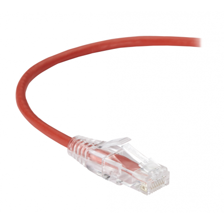 Black Box Slim-Net - Patch cable - RJ-45 (M) to RJ-45 (M) - 1.52 m - UTP - CAT 6 - booted, molded, stranded - red - 0