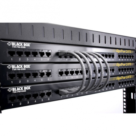Black Box SpaceGAIN Reduced-Length - Patch cable - RJ-45 (M) to RJ-45 (M) - 22.9 cm - CAT 6 - booted, snagless, stranded - grey - 1