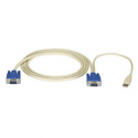 Black Box ServSwitch Server Cable - Keyboard  /  video  /  mouse (KVM) cable - HD-15 (VGA) (M) to USB, HD-15 (VGA) (M) - 4.5 m - for P / N: KV9104A, KV9108A, KV9116A, KV9204A, KV9208A, KV9216A, KV9404A, KV9408A, KV9416A