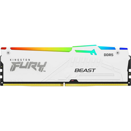 Kingston FURY Beast - DDR5 - module - 32 GB - DIMM 288-pin - 2800 MHz / PC5-44800 - CL40 - 1.25 V - unbuffered - on-die ECC - white - 0