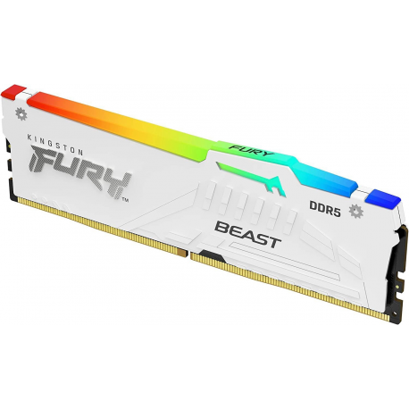 Kingston FURY Beast - DDR5 - module - 32 GB - DIMM 288-pin - 2800 MHz / PC5-44800 - CL40 - 1.25 V - unbuffered - on-die ECC - white - 1