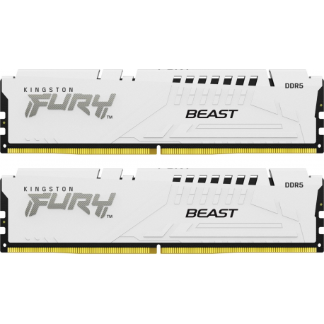 Kingston FURY Beast - DDR5 - kit - 64 GB: 2 x 32 GB - DIMM 288-pin - 5600 MHz / PC5-44800 - CL40 - 1.25 V - unbuffered - on-die ECC - white - 0