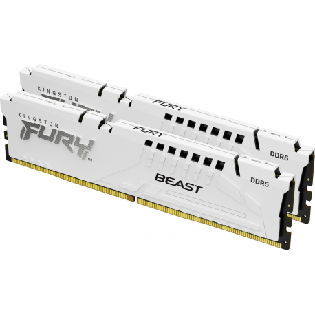 Kingston FURY Beast - DDR5 - kit - 64 GB: 2 x 32 GB - DIMM 288-pin - 5600 MHz / PC5-44800 - CL40 - 1.25 V - unbuffered - on-die ECC - white - 1