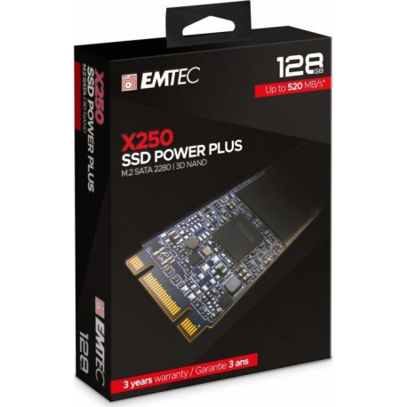 EMTEC SSD Power Plus X250 - SSD - 128 GB - internal - M.2 2280 - SATA 6Gb / s - 4