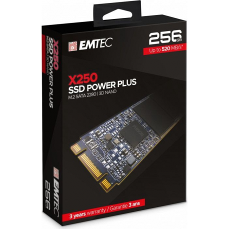EMTEC SSD Power Plus X250 - SSD - 256 GB - internal - M.2 2280 - SATA 6Gb / s - 3