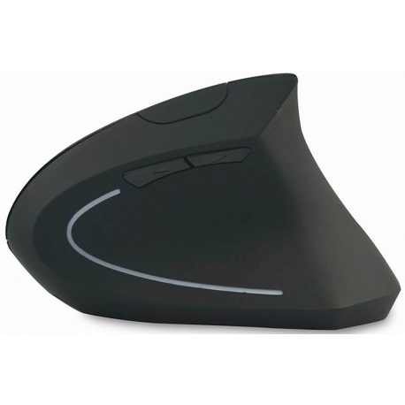 Acer - Mouse - vertical - ergonomic - right-handed - optical - 6 buttons - wireless - 2.4 GHz - USB wireless receiver - black - 2