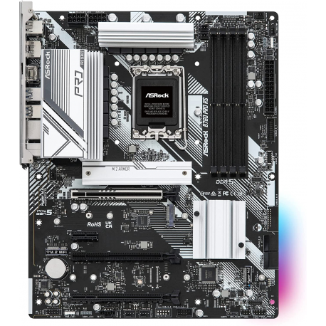 ASRock B760 PRO RS - Motherboard - ATX - LGA1700 Socket - B760 Chipset - USB 3.2 Gen 1, USB 3.2 Gen 2, USB-C 3.2 Gen2 - 2.5 Gigabit LAN - onboard graphics (CPU required) - HD Audio (8-channel) - 1