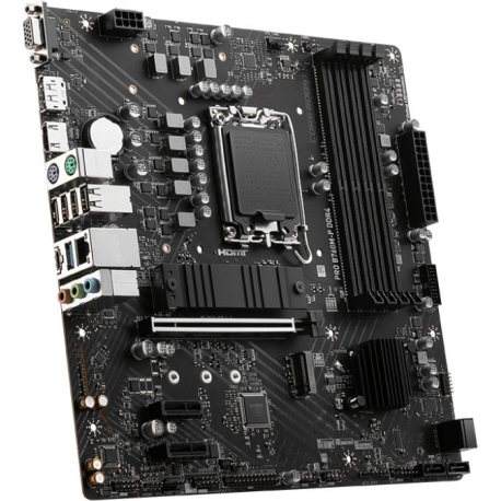 MSI PRO B760M-P DDR4 - Motherboard - micro ATX - LGA1700 Socket - B760 Chipset - USB 3.2 Gen 1, USB-C 3.2 Gen2 - Gigabit LAN - onboard graphics (CPU required) - HD Audio (8-channel) - 1