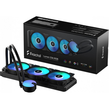 Fractal Design Lumen S36 RGB - Processor liquid cooling system - (for: LGA1156, AM2, AM2+, LGA1366, AM3, LGA1155, AM3+, LGA2011, FM1, FM2, LGA1150, FM2+, LGA2011-3, LGA1151, AM4, LGA2066, LGA1200, LGA1700, AM5) - 120 mm - 6