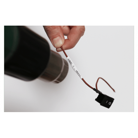 Brother HSe-211E - Black on white - Roll (0.52 cm x 1.5 m) 1 cassette(s) hanging box - heat shrink tube tape - for P-Touch PT-D800W, PT-E300, PT-E300VP, PT-E550WVP, PT-P700, PT-P750W, PT-P900W, PT-P950NW - 1