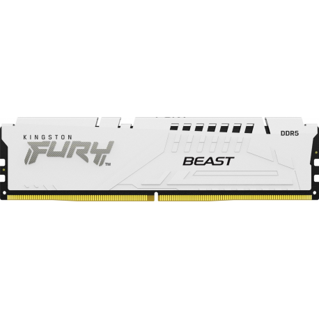 Kingston FURY Beast - DDR5 - module - 16 GB - DIMM 288-pin - 2600 MHz  /  PC5-41600 - CL40 - 1.25 V - unbuffered - on-die ECC - white - 0