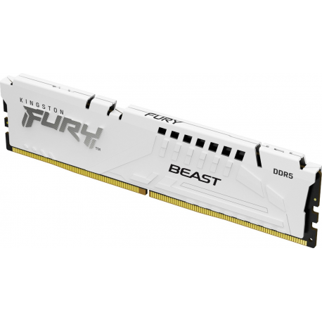Kingston FURY Beast - DDR5 - module - 16 GB - DIMM 288-pin - 2600 MHz  /  PC5-41600 - CL40 - 1.25 V - unbuffered - on-die ECC - white - 1