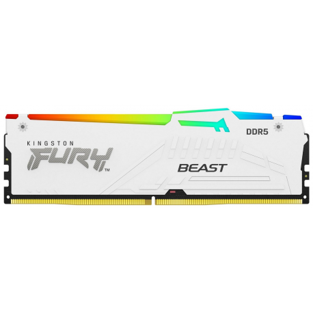 Kingston FURY Beast - DDR5 - module - 32 GB - DIMM 288-pin - 3000 MHz / PC5-48000 - CL36 - 1.35 V - unbuffered - on-die ECC - white - 2