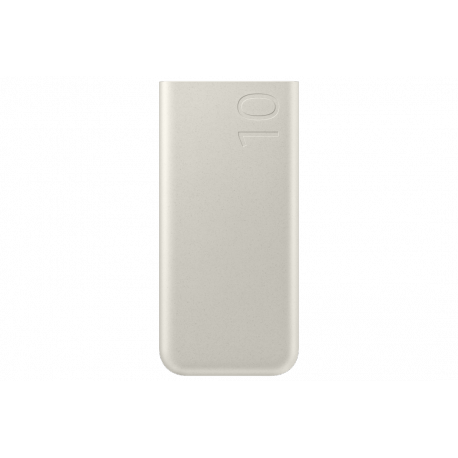 Samsung Galaxy EB-P3400 - Power bank - 10000 mAh - 25 Watt - 2770 mA - PD 3.0, SFC - 2 output connectors (24 pin USB-C) - on cable: USB-C - beige - 12