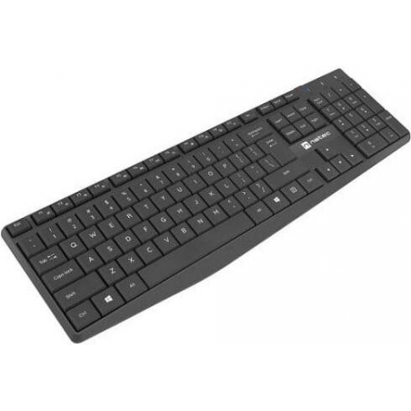 Natec Squid - Keyboard and mouse set - 2in1 - wireless - 2.4 GHz - US - black - 5