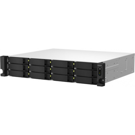 QNAP TS-1264U-RP - NAS server - 12 bays - rack-mountable - SATA 6Gb / s - RAID RAID 0, 1, 5, 6, 10, 50, JBOD, 60 - RAM 8 GB - 2.5 Gigabit Ethernet - iSCSI support - 2U - 4