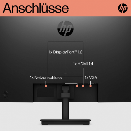 HP P24 G5 - P-Series - LED monitor - 23.8" - 1920 x 1080 Full HD (1080p) @ 75 Hz - IPS - 250 cd / m² - 1000:1 - 5 ms - HDMI, VGA, DisplayPort - black - 8