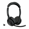 Jabra Evolve2 - Headset - on-ear - Bluetooth - wireless - active noise cancelling - USB-C - black - Zoom Certified, Cisco Webex Certified, Alcatel-Lucent Certified, Avaya Certified, Unify Certified, MFi Certified, Google Meet Certified, Amazon Chime Certified