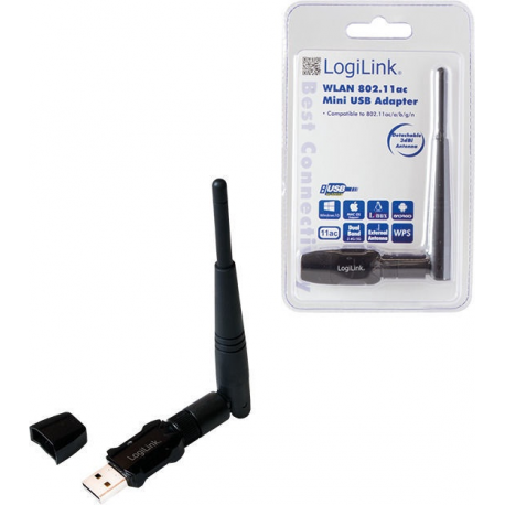 LogiLink Wireless LAN 802.11 AC Micro Adapter - Network adapter - USB 2.0 - 802.11ac - 9