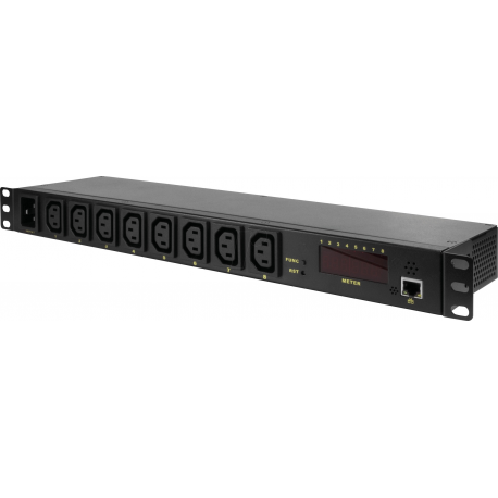 LogiLink IP PDU Control Unit - Power distribution unit (rack-mountable) - AC 110-240 V - Ethernet - input: IEC 60320 C20 - output connectors: 8 (8 x IEC 60320 C13) - 1U - black - 0