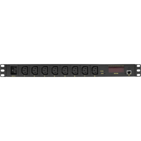 LogiLink IP PDU Control Unit - Power distribution unit (rack-mountable) - AC 110-240 V - Ethernet - input: IEC 60320 C20 - output connectors: 8 (8 x IEC 60320 C13) - 1U - black - 1