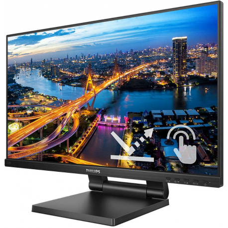Philips B Line 222B1TC - LED monitor - 22" (21.5" viewable) - touchscreen - 1920 x 1080 Full HD (1080p) @ 75 Hz - IPS - 250 cd / m² - 1000:1 - 4 ms - HDMI, VGA, DisplayPort - speakers - black texture - 1