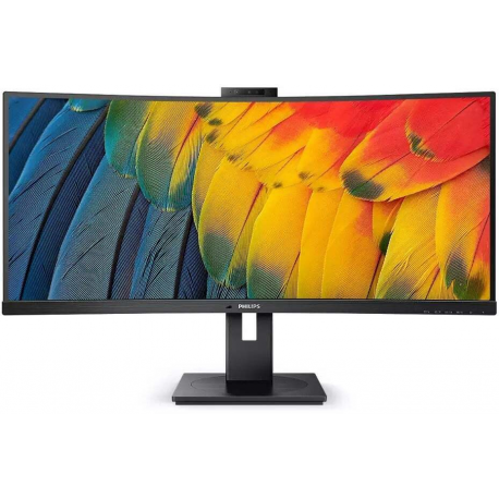 Philips 34B1U5600CH - 5000 Series - LED monitor - curved - 34" - 3440 x 1440 WQHD @ 120 Hz - VA - 350 cd / m² - 3000:1 - 4 ms - HDMI, DisplayPort, USB-C - speakers - textured black - 0