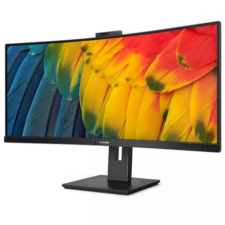 Philips 34B1U5600CH - 5000 Series - LED monitor - curved - 34" - 3440 x 1440 WQHD @ 120 Hz - VA - 350 cd / m² - 3000:1 - 4 ms - HDMI, DisplayPort, USB-C - speakers - textured black - 4