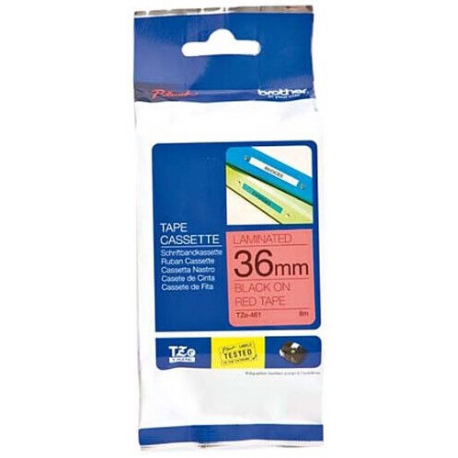 Brother TZe-461 - Black on red - Roll (3.6 cm x 8 m) 1 cassette(s) laminated tape - for Brother PT-H110; P-Touch PT-3600, 9700, D800, H110, P900, P950; P-Touch Cube XP PT-910 - 1