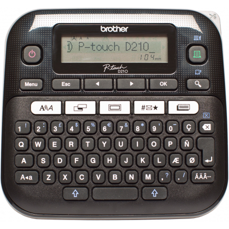 Brother P-Touch PT-D210VP - Labelmaker - B / W - thermal transfer - Roll (1.2 cm) - 180 dpi - up to 20 mm / sec - 2 line printing - 0