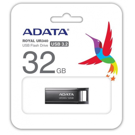 ADATA UR340 - USB flash drive - 32 GB - USB 3.2 Gen 1 - black - 4