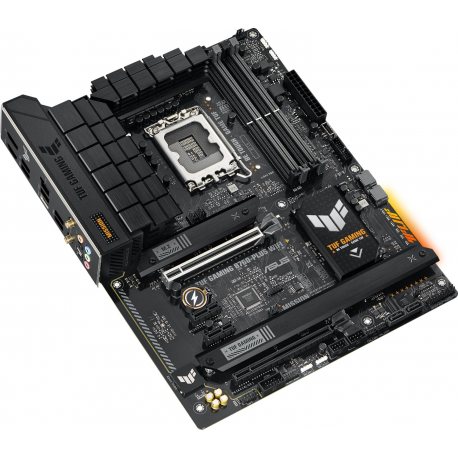 ASUS TUF GAMING B760-PLUS WIFI - Motherboard - ATX - LGA1700 Socket - B760 Chipset - USB 3.2 Gen 1, USB 3.2 Gen 2, USB-C 3.2 Gen2, USB-C 3.2 Gen 2x2 - 2.5 Gigabit LAN, Wi-Fi 6, Bluetooth - onboard graphics (CPU required) - HD Audio (8-channel) - 3