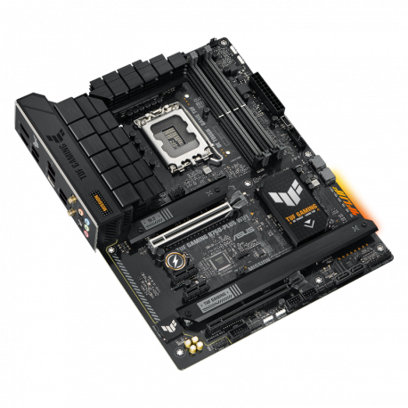 ASUS TUF GAMING B760-PLUS WIFI - Motherboard - ATX - LGA1700 Socket - B760 Chipset - USB 3.2 Gen 1, USB 3.2 Gen 2, USB-C 3.2 Gen2, USB-C 3.2 Gen 2x2 - 2.5 Gigabit LAN, Wi-Fi 6, Bluetooth - onboard graphics (CPU required) - HD Audio (8-channel) - 9