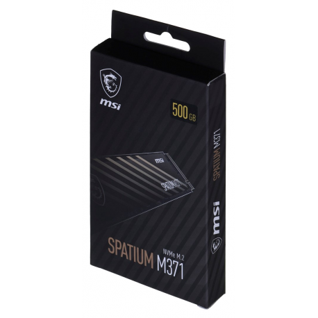 SSD|MSI|SPATIUM M371|500GB|M.2|PCIE|NVMe|3D NAND|Write speed 1150 MBytes/sec|Read speed 2200 MBytes/sec|2.15mm|TBW 110 TB|MTBF 1 - 6