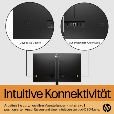 HP E24 G5 - E-Series - LED monitor - 23.8" (23.8" viewable) - 1920 x 1080 Full HD (1080p) @ 75 Hz - IPS - 250 cd / m² - 1000:1 - 5 ms - HDMI, DisplayPort, USB-C - black head, black and silver (stand) - 3