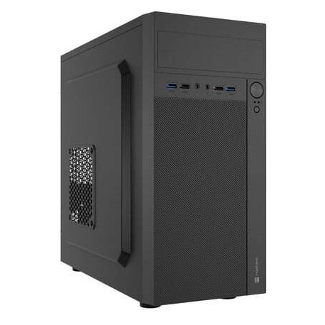 Natec HELIX - Micro tower - micro ATX - no power supply - black - USB/Audio - 0
