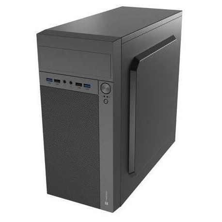 Natec HELIX - Micro tower - micro ATX - no power supply - black - USB/Audio - 1