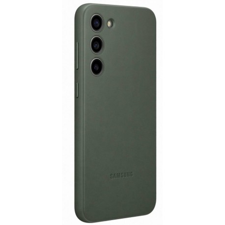 Samsung EF-VS916 - Back cover for mobile phone - genuine leather - green - for Galaxy S23+ - 0