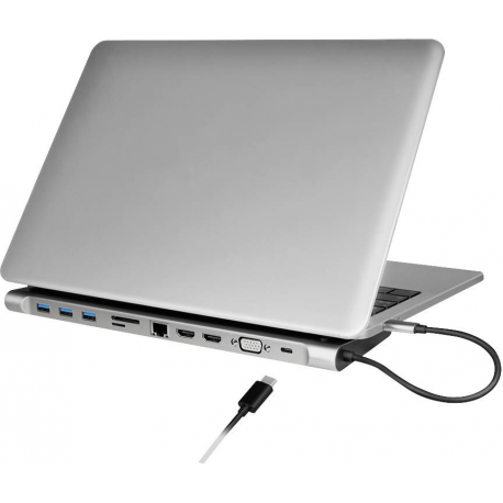 LogiLink - Docking station - USB-C 3.2 Gen 1 - VGA, 2 x HDMI - GigE - 5